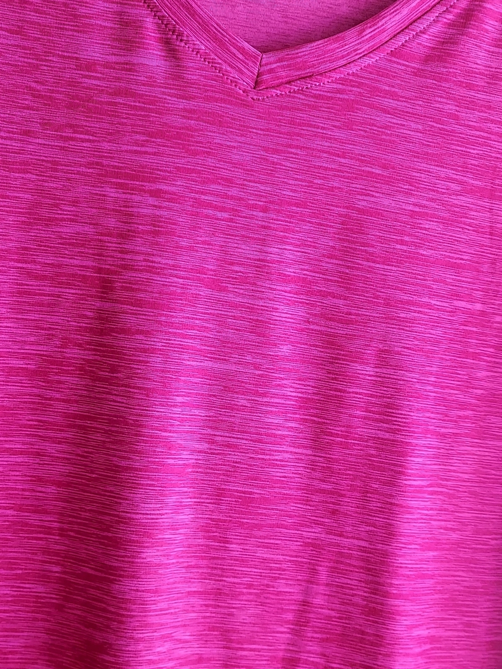 Game Time Heathered Raspberry V-Neck Athletic Tee - Picture 3 of 3